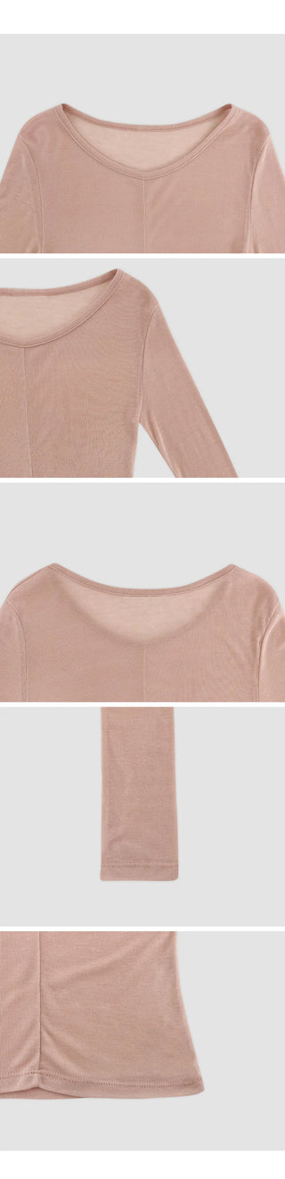 Cloe It Cutout See through U Neck Long Sleeve T Shirt