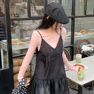 Cloe It Cutout See through U Neck Long Sleeve T Shirt