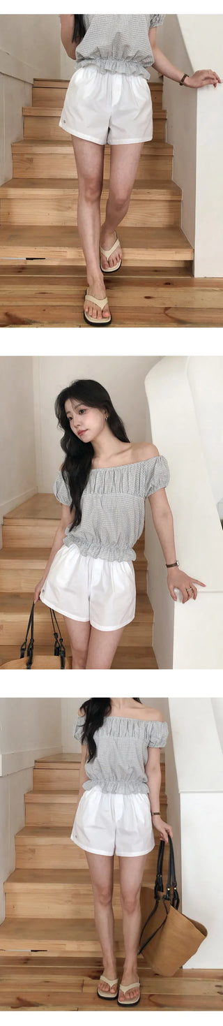 Divoire Pendant Elastic Waist Shorts