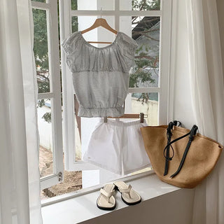 Divoire Pendant Elastic Waist Shorts