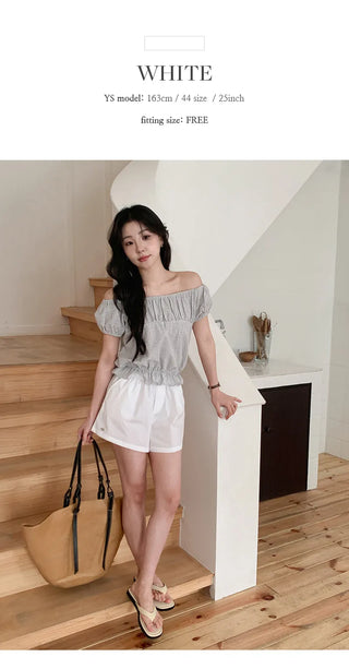 Divoire Pendant Elastic Waist Shorts