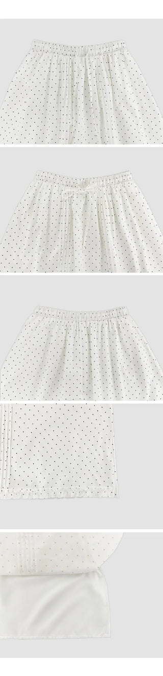 Robena Pintuck Frill Elastic Waist Long Skirt