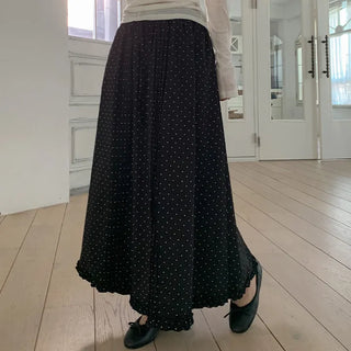 Robena Pintuck Frill Elastic Waist Long Skirt