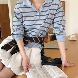 Sehiron Striped Collar Rugby Knit