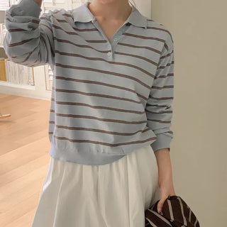 Sehiron Striped Collar Rugby Knit