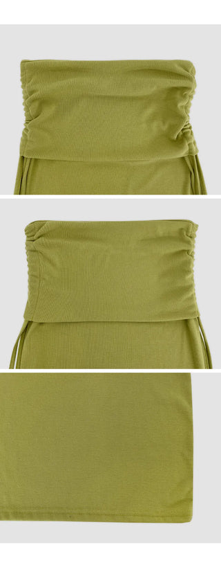 Dior Shirred String Layered Maxi Long Skirt