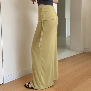 Dior Shirred String Layered Maxi Long Skirt