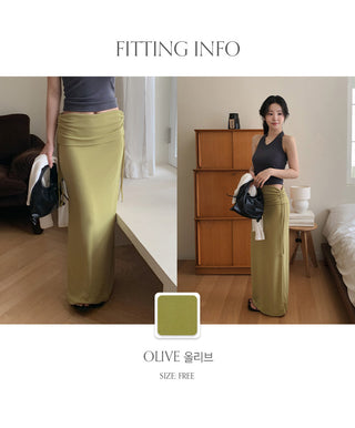 Dior Shirred String Layered Maxi Long Skirt