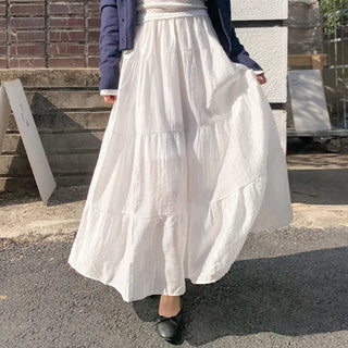 Tiela Tencel Elastic Tiered Long Skirt