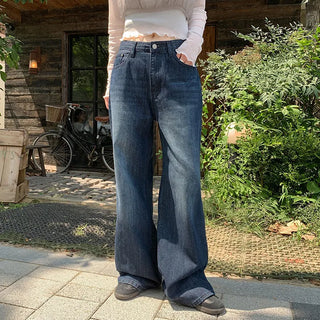 Levkin Back Pocket Wide Denim Pants