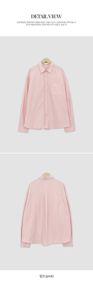Servin Loose Fit Colored Cotton Shirt
