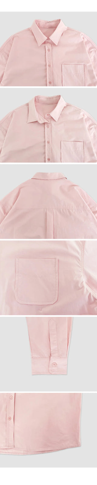 Servin Loose Fit Colored Cotton Shirt