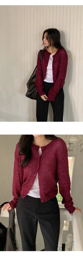 Deep & Boat Neck Dot 3/4 Sleeve T shirt