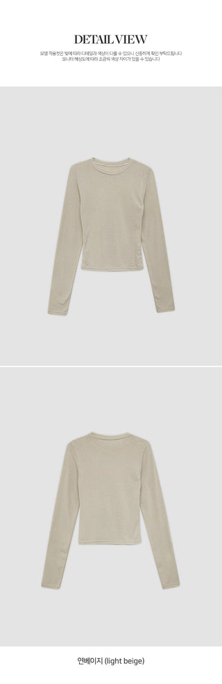 Pad en Round Slim Fit Long Sleeve T shirt