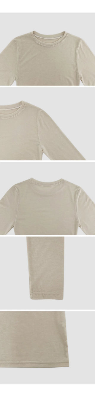 Pad en Round Slim Fit Long Sleeve T shirt