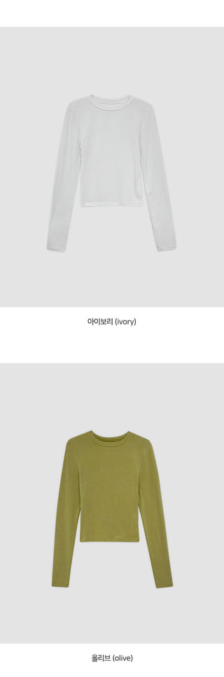 Pad en Round Slim Fit Long Sleeve T shirt