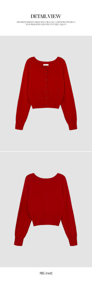 Roneson Viscose Round Long Sleeve Knit Cardigan