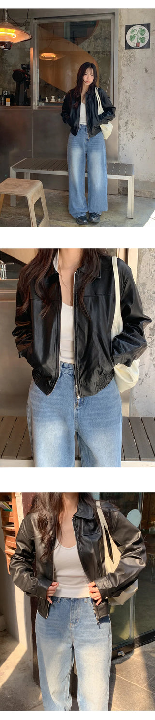 Bonheur Two Way Banding Leather Jacket