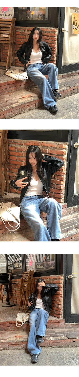Bonheur Two Way Banding Leather Jacket