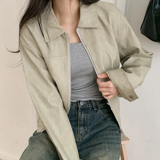Bonheur Two Way Banding Leather Jacket
