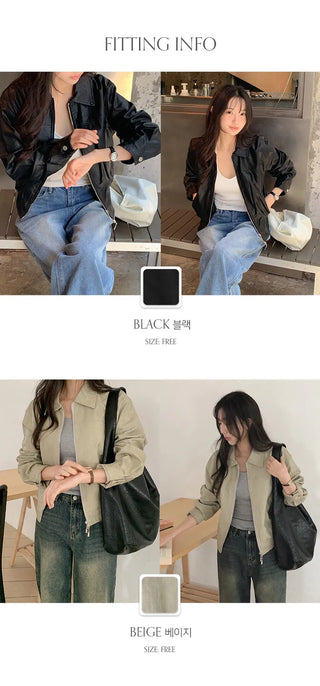 Bonheur Two Way Banding Leather Jacket