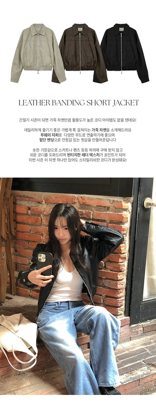 Bonheur Two Way Banding Leather Jacket