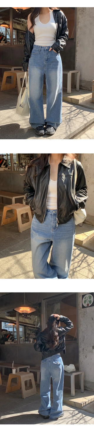 Bonheur Two Way Banding Leather Jacket