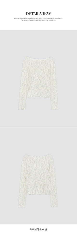 Taymon Flower Punched Wave Long Sleeve T shirt