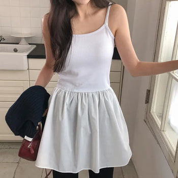 Apped Layered Sleeveless Flare Mini Dress