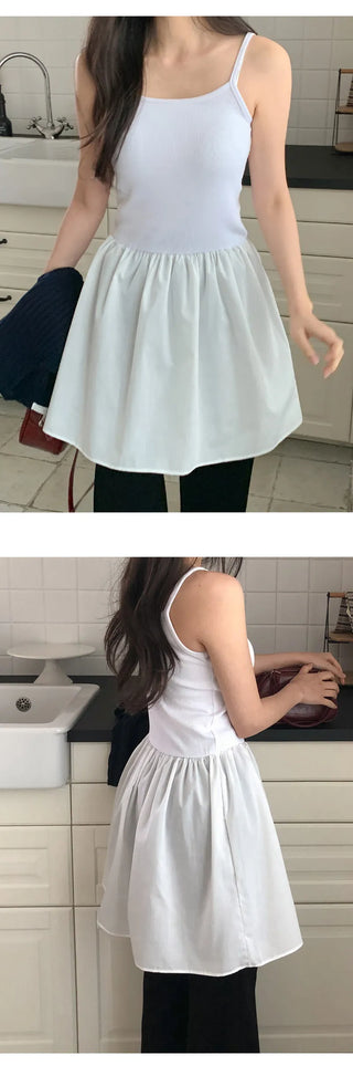 Apped Layered Sleeveless Flare Mini Dress