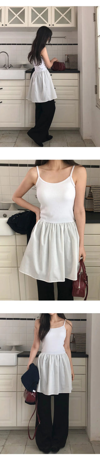 Apped Layered Sleeveless Flare Mini Dress