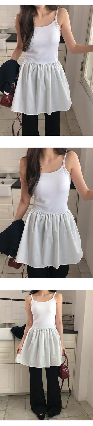 Apped Layered Sleeveless Flare Mini Dress
