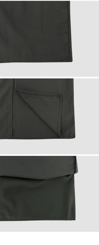 Codian String H Line Back Slit Long Skirt