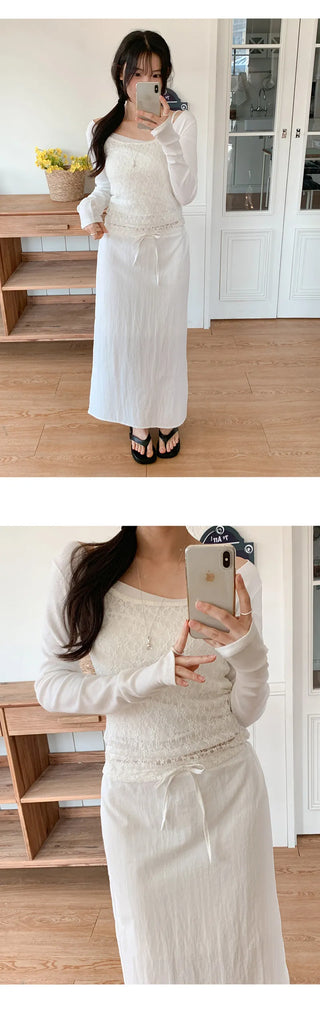 Roelin Wide U Neck Long Sleeve T Shirt