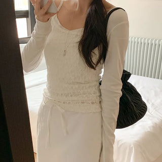 Vainz Lace See through Layered Sleeveless