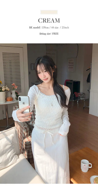 Vainz Lace See through Layered Sleeveless