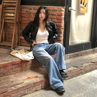 Kaet Hip Pocket Wide Denim Pants