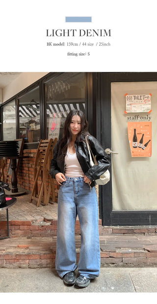 Kaet Hip Pocket Wide Denim Pants