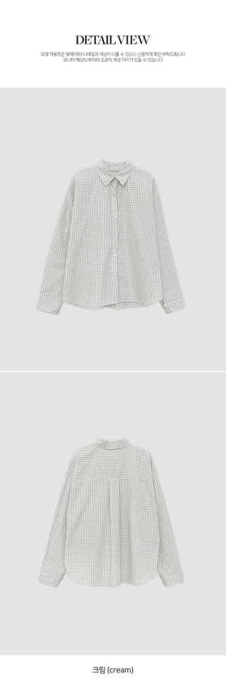 Mobed Loose Fit Check Long Sleeve Shirt