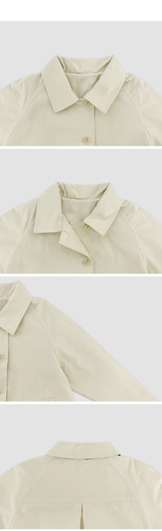 Lines Collared Half Trench Jacket