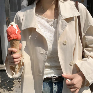 Lines Collared Half Trench Jacket