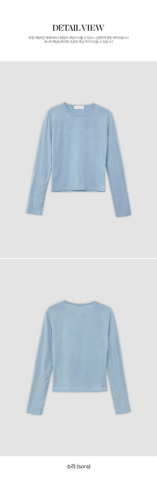 Orange Layered Round Long Sleeve T shirt