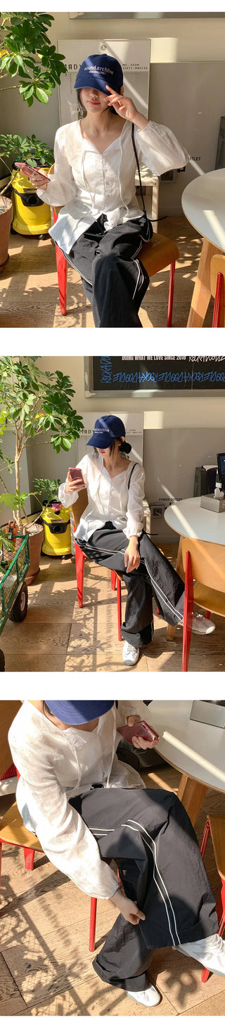 Brozen Two Way Track Elastic Pants