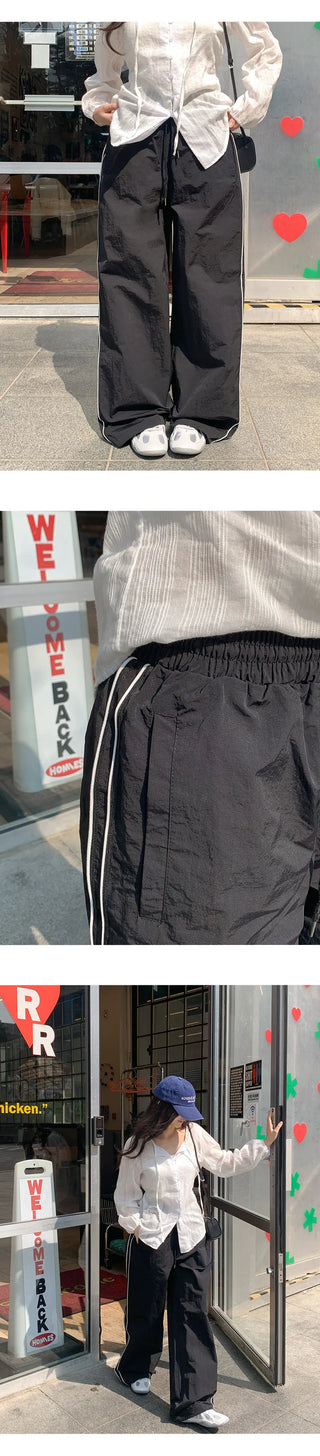 Brozen Two Way Track Elastic Pants