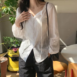 Mid El Stripe String Blouse