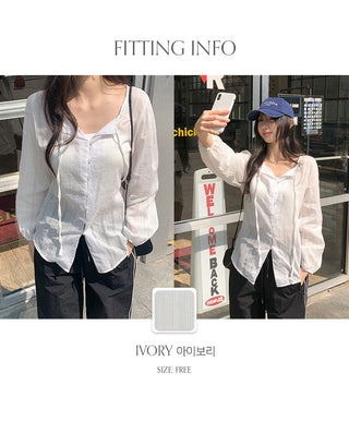 Mid El Stripe String Blouse