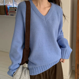 Sotren Loose Fit V Neck Knit