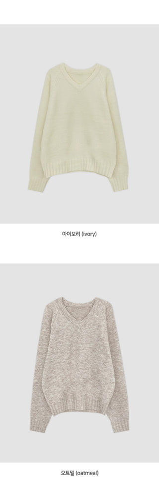 Sotren Loose Fit V Neck Knit