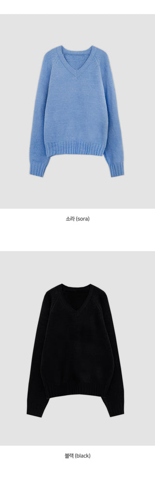 Sotren Loose Fit V Neck Knit