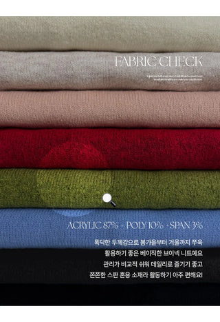 Sotren Loose Fit V Neck Knit